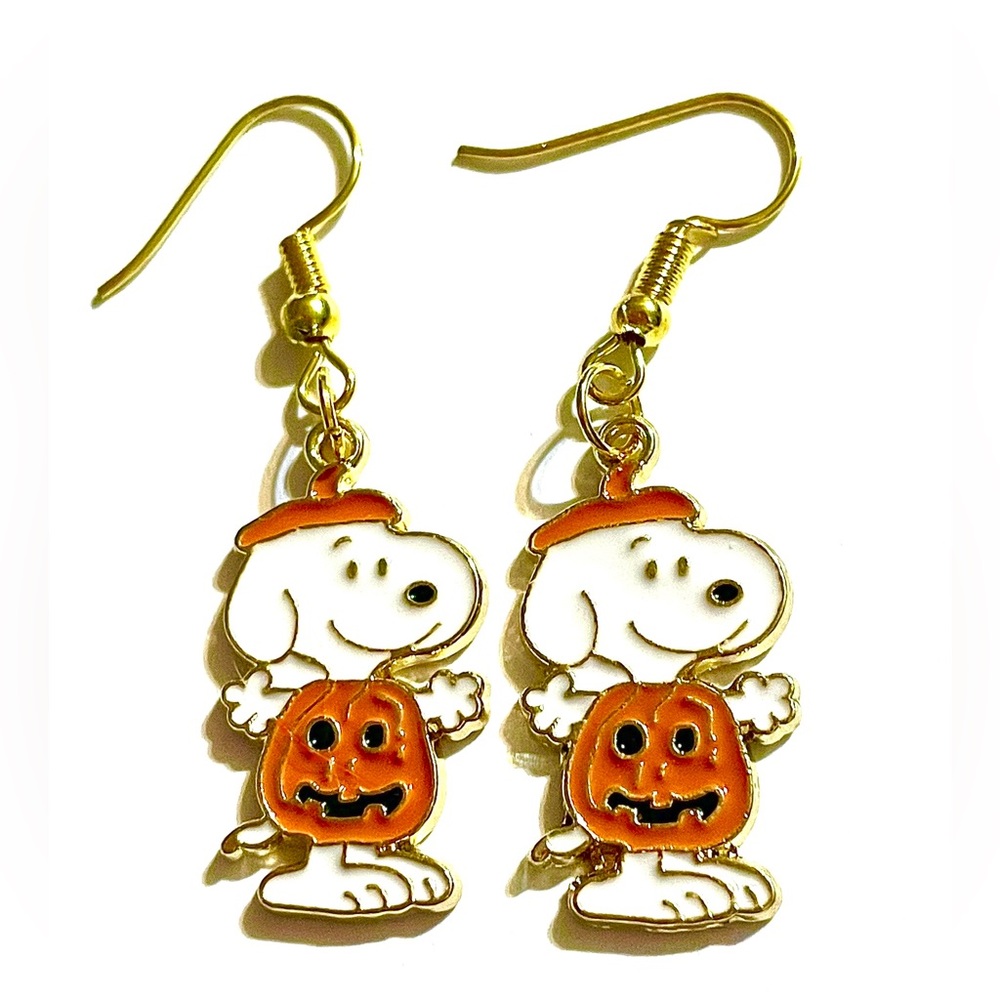 Snoopy Halloween Metal Dangle Earrings